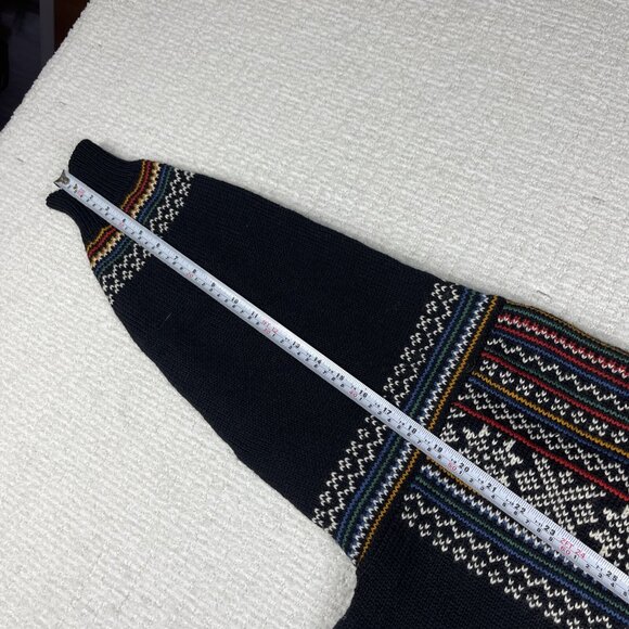 Dale Of Norway Vintage Womans Sweater S Pure 100% Wool Black & Floral pattern - Picture 13 of 16